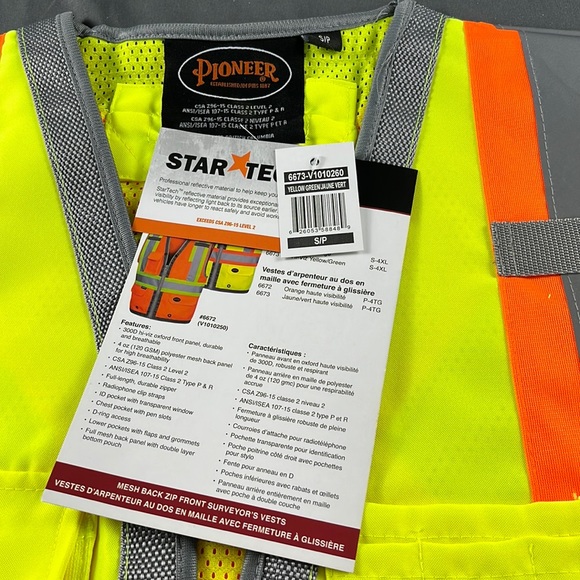 Pioneer Mesh Back Zip Front Surveyors Vest | Size Small - Picture 4 of 8